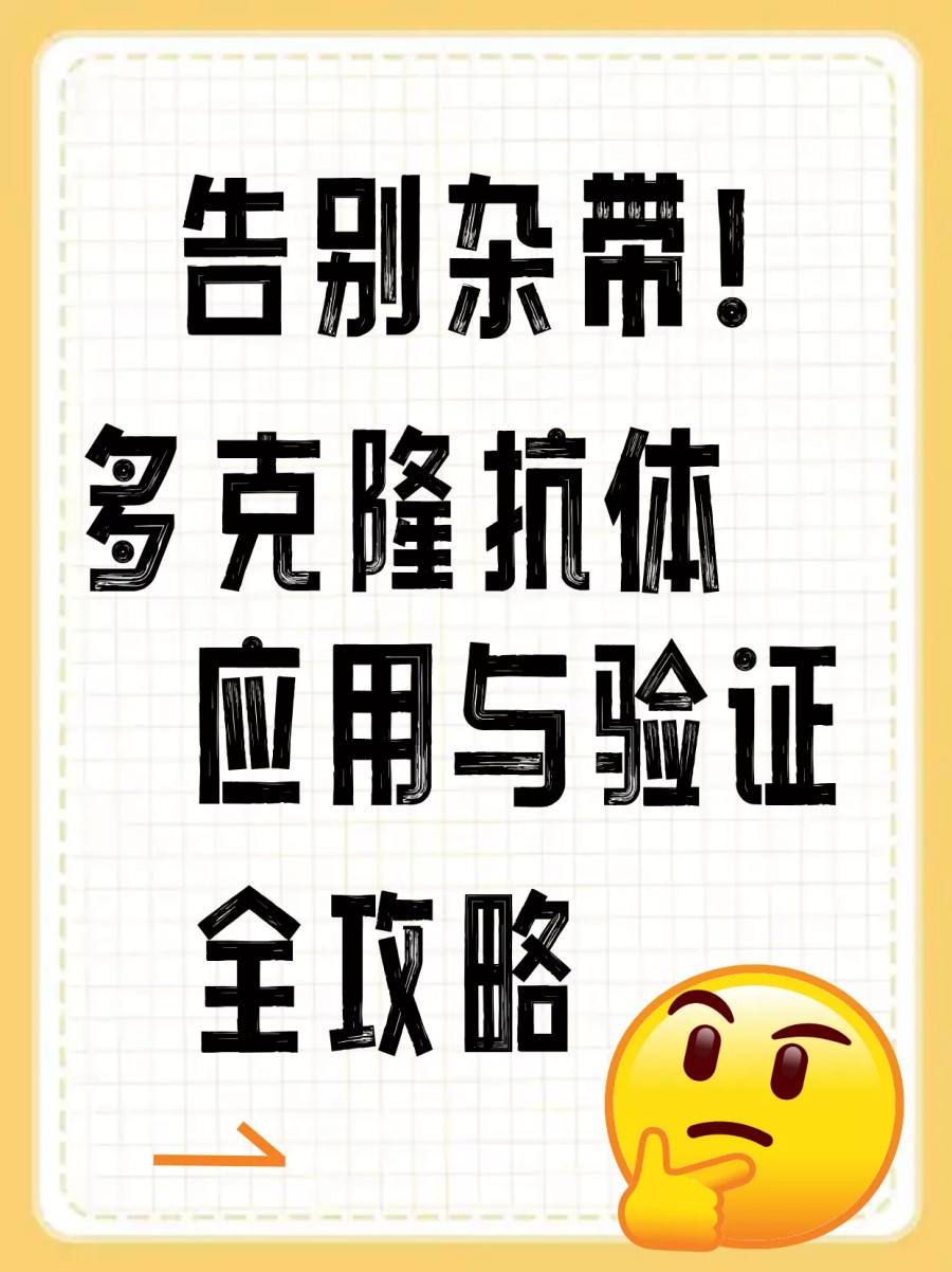 告别杂带！多克隆抗体应用与验证全攻略